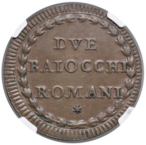 Papal coins - Pius VI (1774-1799) 2 Baiocchi A. XVIII - Munt. 110...