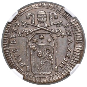 Papal coins - Pio VI (1775-1799) Roma - Baiocco A. XXIII - Nomis...