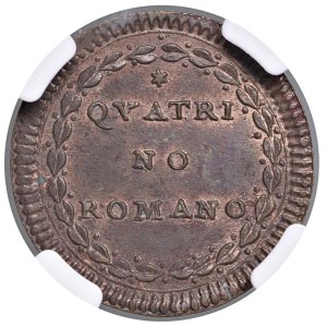 Papal coins - Pio VI (1775-1799) Quattrino 1785 A. X - Munt. 142...