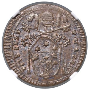 Papal coins - Pius VI (1774-1799) San Severino - Half baiocco A....
