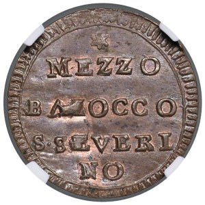 Papal coins - Pius VI (1774-1799) San Severino - Half baiocco A....