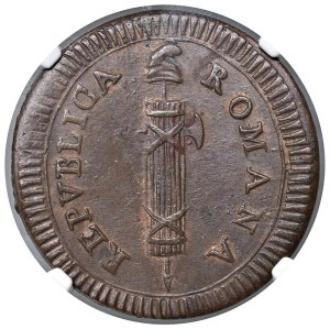 Papal coins - Roman Republic (1798-1799) 2 Baiocchi - Bruni 9...