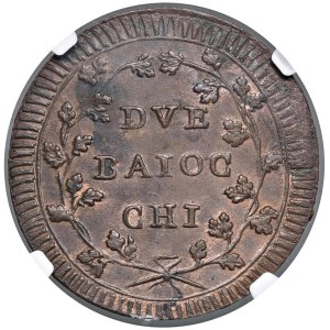 Papal coins - Roman Republic (1798-1799) 2 Baiocchi - Bruni 9...