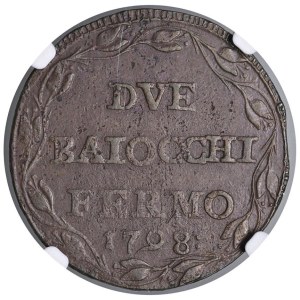 Papal coins - Repubblica romana (1798-1799) Fermo - 2 Baiocchi 1...