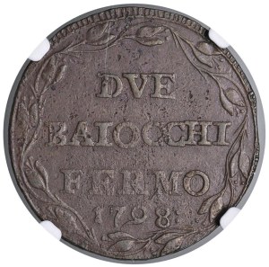 Papal coins - Roman Republic (1798-1799) Fermo - 2 Baiocchi 1...