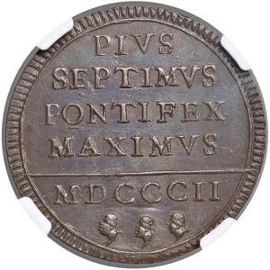 Papal coins - Pio VII (1800-1823) Baiocco 1802 A. II - Munt. 54 ...