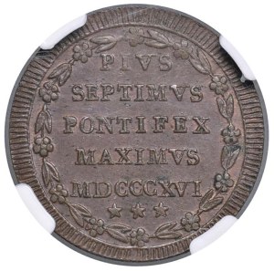 Papal coins - Pius VII (1800-1823) Half baiocco 1816 A. XVI - No...