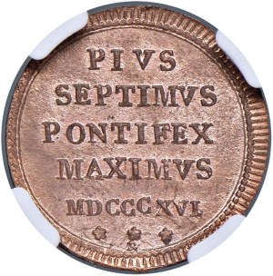 Papal coins - Pius VII (1800-1823) Bologna - Quattrino 1816 An. X...
