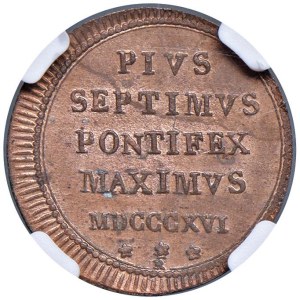 Papal coins - Pius VII (1800-1823) Quattrino 1816 An. XVII - Names...