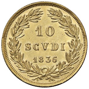 Papal coins - Gregory XVI (1831-1846) 10 Scudi 1836 A. VI - Nom...