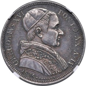 Papal coins - Gregory XVI (1831-1846) 50 Baiocchi 1834 A. IV - ...