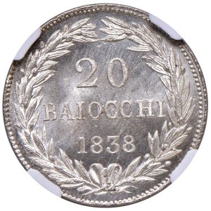 Papal coins - Gregorio XVI (1831-1846) Bologna - 20 Baiocchi 183...