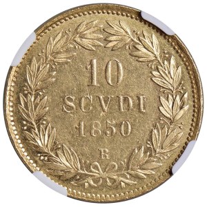 Papal coins - Pio IX (1846-1870) 10 Scudi 1850 A. V - Nomisma 59...