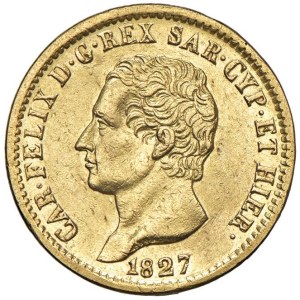 Savoy Coins - Carlo Felice (1821-1831) 20 Lire 1827 G - Nomisma ...
