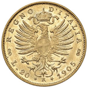 Savoy Coins - Victor Emmanuel III (1900-1946) 20 Lire 1905 - N...
