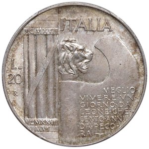 Savoy Coins - Victor Emmanuel III (1900-1946) 20 Lire 1928 Elm...
