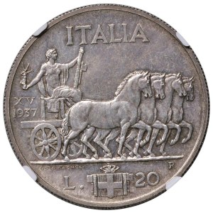 Savoy Coins - Vittorio Emanuele III (1900-1946) 20 Lire 1937 - N...