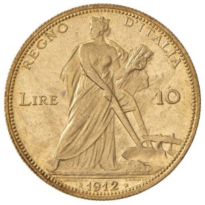 Savoy Coins - Victor Emmanuel III (1900-1946) 10 Lire 1912 - N...