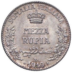Savoy Coins - Victor Emmanuel III Somalia (1909-1925) Half Ru...