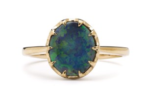 Australian opal ring, early 21st century.