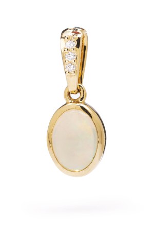 Pendant with white Australian opal , early 21st century.