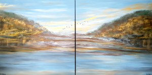 Marcel Kubaczek, Early Morning Reflections (diptych), 2024