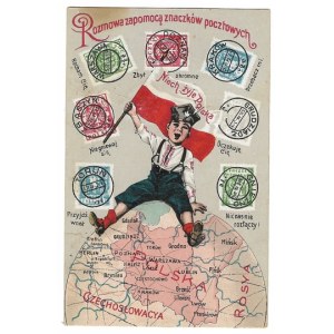 NIECH żyje Polska. Rozmowa zapomocą znaczków pocztowych.