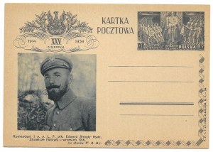 POSTAL CARD. XXV. 1914 - August 6 - 1939. commandant of the 1st p.p. L.P. Col. Edwqard Smigly-Rydz, Sitowicze (Volhynia)....