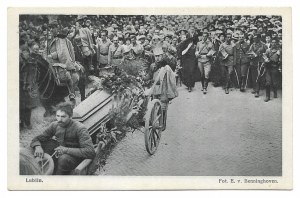 LUBLIN. (6. VIII. 1915). Manifestation funeral of the late Jan Wojtkiewicz, second lieutenant. 1 squadron of the Cav. Leg....
