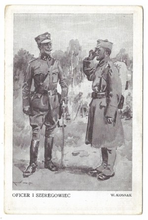 [NKN]. Serya III. W. Kossak. Polish Legions. Officer and private.