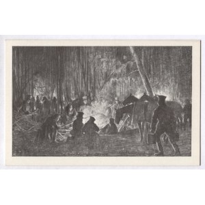 [NKN]. Serya X. Józef Świrysz Ryszkiewicz. Nocleg legionistów w Karpatach, 1914.