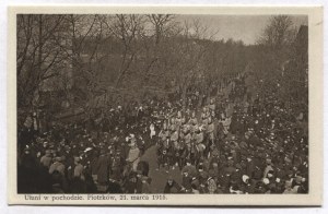 [Polish NEWS]. [Series I]: Slawkow, Olkusz, Radomsk, Piotrkow. January-March 1915. lancers in procession....