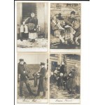 [TYPY rosyjskie - zestaw 22 pocztówek]. Russkie tipy [cyrylicą]. Types russes.