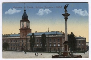 [WARSAW]. Warsaw. Castle and Sigismund's Column / Schloss.
