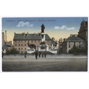 [WARSZAWA]. Warszawa. Pomnik Mickiewicza. Mickiewicz-Denkmal.