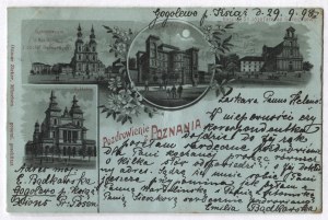 [POZNAŃ]. Greetings from Poznan. Gymnasium of St. Mar. Magdalena, Bernardine Church; Cathedral; Real School;...