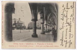 [KRAKOW]. The main square with the church of St. Adalbert in Cracow.