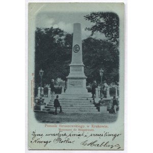 [KRAKOW]. Straszewski-Denkmal in Krakau. Straszewski-Denkmal. [Mondpost].
