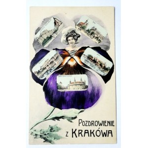 [KRAKÓW]. Pozdrowienie z Krakówa.