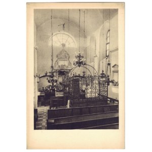 [KRAKOW]. Interior of the Remuh Synagogue. From the collection of the Żyd. Akad. koło Mił. Kraj. in Cracow.