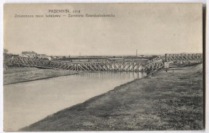 [PRZEMYŚL]. Przemyśl 1915. destroyed railroad bridge - Zerstörte Eisenbahnbrücke.