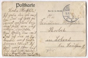 [St. Anne's Mountain]. Trauerprozession beim Hause Mariens. Funeral procession at Mary's cottage.