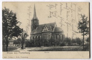 [TWARDOGÓRA]. Gruss aus Festenberg. Kirche.