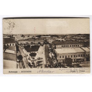 [KOŁOMYJA]. Kołomyja - Kolomyja [cyrylicą]. Rynek - Rynok [cyrylicą].