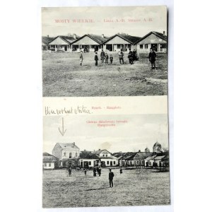 [MOSTY WIELKIE]. Mosty Wielkie. - Linia A.-B. Strasse A.-B. / Rynek. - Ringplatz. /...