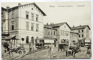 [STRYJ]. Stryj - Railway Station - Bahnhof.