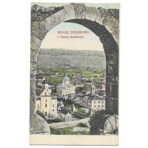 [TREMBOWLA]. Widok Trembowli z bramy zamkowej.