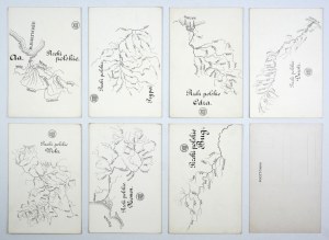 Polish rivers. [8 postcards].