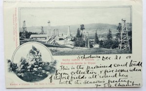 [URYCZ]. Oil wells in Urycz. Petroleum-Grube in Urycz.