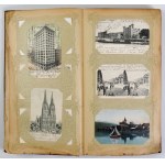 ALBUM secesyjny z 250 dawnymi pocztówkami, w tym 160 sprzed 1905.